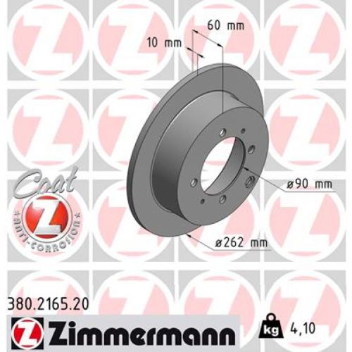 Гальмівний диск ZIMMERMANN 380.2165.20