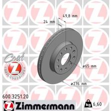 Тормозной диск ZIMMERMANN 600.3251.20