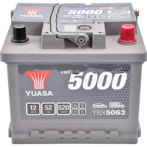 Аккумулятор автомобильный Yuasa 12V 52Ah Silver High Performance Battery (YBX5063)