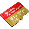 Карта памяти SanDisk 64GB microSD class 10 V30 Extreme PLUS (SDSQXBU-064G-GN6MA) - Изображение 2