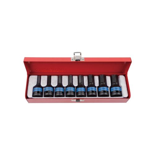 Набір головок KING TONY 1/2 HEX ударных 8 шт, 5-19 мм (4418MP)