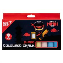 Крейда Yes кольорова Ninja 9 шт JUMBO (400503)