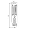 Лампочка Videx LED Filament T38F 24W E27 5000K (VL-T38F-24275) - Изображение 1