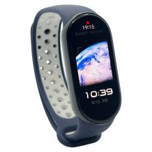 Ремешок для фитнес браслета BeCover Vents Style для Xiaomi Mi Smart Band 9 Blue-White (711987)