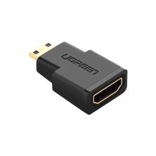 Перехідник Mini HDMI M to HDMI F black Ugreen (20101)