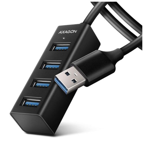 Концентратор AXAGON USB 3.1 to 4xUSB 3.0 1.2m black (HUE-M1AL)