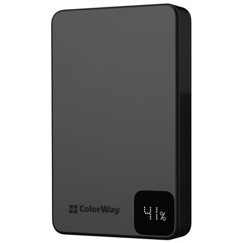 Батарея универсальная ColorWay 10 000 mAh PD/22.5W, 15W MagSafe Black (CW-PB100LPA1BK-WPDD)