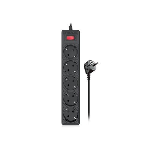 Мережевий фільтр живлення REAL-EL RS-Protect 505, 1.8m, black (EL122300044)