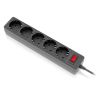 Мережевий фільтр живлення REAL-EL RS-Protect 505, 1.8m, black (EL122300044) - Зображення 3