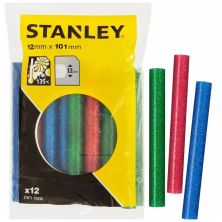 Клеевые стержни Stanley d=11,3 мм, L= 100 мм, низкотемпературный, три цвета, 12 шт (STHT1-70436)