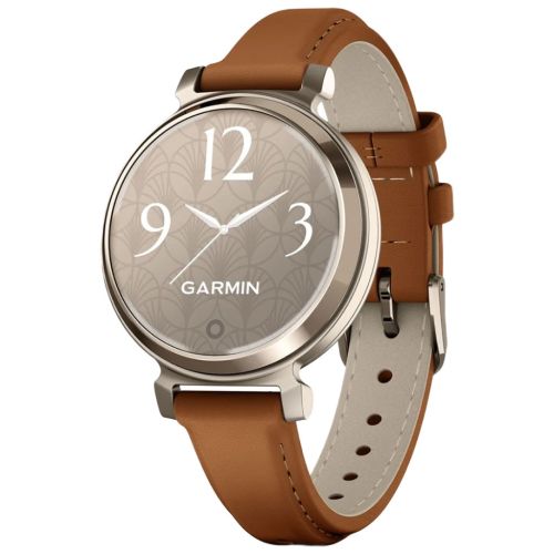 Смарт-годинник Garmin Lily 2 Classic, Cream Gold/Tan (010-02839-02)