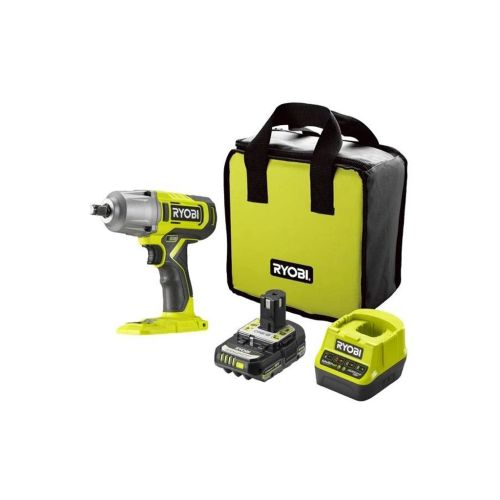 Гайковерт Ryobi ONE+ ударный RIW18-1C20SA3, 18V, 2Ah, 2600 об/мин. 800 Нм, 1/2 3 шв, сумка (5133005664)