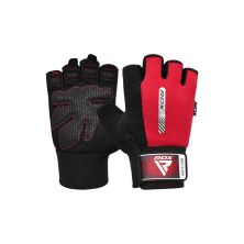 Рукавички для фітнесу RDX W1 Half Red XL (WGA-W1HR-XL)