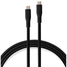 Дата кабель USB-C to USB-C 2.0m UBS3.2 Gen2 10G 240W Chip Silicon Black Vinga (VCPDCCC3242SB)
