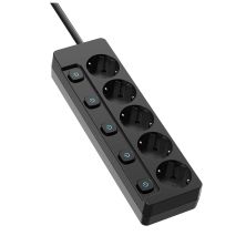 Мережевий фільтр живлення ColorWay CW-PSEA52SBK 5 розеток2м (CW-PSEA52SBK)