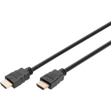 Кабель мультимедийный HDMI M to HDMI M 2.0m 4K60Hz w/Ethernet black Digitus (DB-330123-020-S)