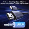 Кабель мультимедийный HDMI M to HDMI M 2.0m V2.2 16K60Hz 96Gbps braided black Ugreen (65900) - Изображение 3