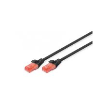 Патч-корд 10м, CAT 6 UTP, AWG 26/7, Cu, LSZH, black Digitus (DK-1617-100/BL)