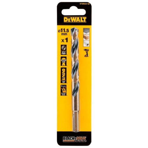 Свердло DeWALT по металу Black & Gold, HSS-G, 11.5 х 142 х 94 мм (DT20533)