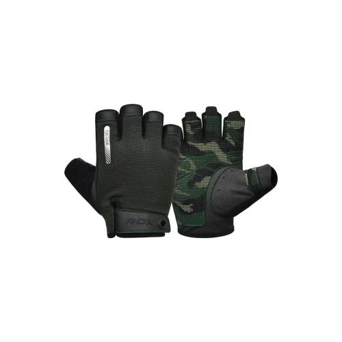 Рукавички для фітнесу RDX T2 Half Army Green M (WGA-T2HA-M)