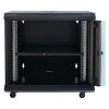 Шкаф настенный GEAR 12U 19 600x450x650 мм, + полка 19, black (GWMSN-12U-600-450) - Изображение 1