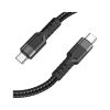 Дата кабель USB-C to USB-C 1.2m 60W U110 black HOCO (6931474770622) - Изображение 2