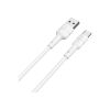 Дата кабель USB 2.0 AM to USB-C 1.0m 3A silicone BX30 white BOROFONE (6931474706935) - Зображення 1