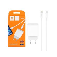 Зарядний пристрій Denmen USB-C PD20W 3.6A + cable USB-C to Lightning white (DM-DC06L-WH) Зарядний пристрій Denmen USB-C PD20W 3.6A + cable USB-C to Lightning white (DM-DC06L-WH)