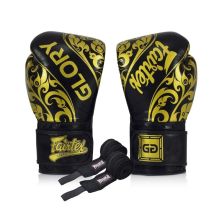 Боксерські рукавички Fairtex BGVG2 Velcro Black 14 унцій (бинти в комплекті) (BGVG2_Velcro_14oz_Black)