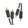 Кабель мультимедійний 2xRCA M to 2xRCA M 1.5m AV104 black Ugreen (10517) - Зображення 1