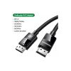 Кабель мультимедийный DisplayPort M to DisplayPort M 1.5m V1.4 braided DP114 black Ugreen (80391) - Изображение 2