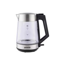 Электрочайник Gorenje 1.7л, 2,200 Вт, strix контроль, скло, нерж (K17OGS)