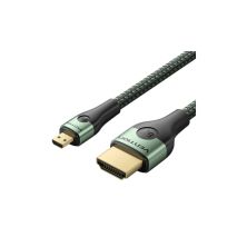 Кабель мультимедийный HDMI M to HDMI micro M 1.0m V2.0 8K 60Hz green VENTION (AGKGF)