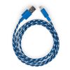 Дата кабель USB 2.0 AM to Type-C 2color nylon 1m blue Vinga (VCPDCTCNB31B) - Изображение 2
