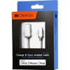 Дата кабель USB 2.0 AM to Lightning 1.0m MFI Dark gray Canyon (CNS-MFIC3DG) - Зображення 2