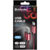 Дата кабель USB 2.0 AM to Micro 5P 1.0m USB08-03T red Defender (87801) - Изображение 3