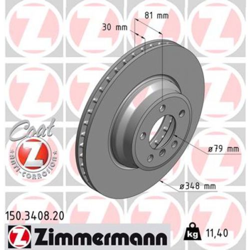 Гальмівний диск ZIMMERMANN 150.3408.20