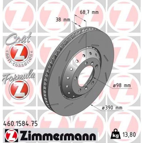 Тормозной диск ZIMMERMANN 460.1584.75