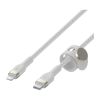 Дата кабель USB-С to Lightning 1.0m BRAIDED SILICONE white Belkin (CAA011BT1MWH) - Изображение 2