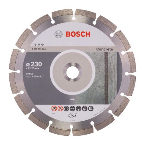 Диск пильний Bosch Standard for Concrete 230-22.23, по бетону (2.608.602.200)