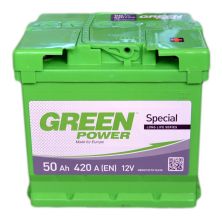 Аккумулятор автомобильный GREEN POWER Standart 50Ah Ев (-/+) (420EN) (22355)