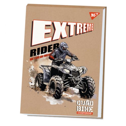 Альбом для малювання Yes А4 20 аркушів клеєний білила Extreme rider крафт (130576)