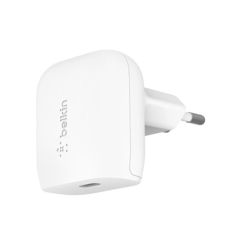 Зарядное устройство Belkin 20W USB-C PD PPS white (WCA006VFWH)