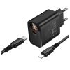 Зарядний пристрій BOROFONE BA97A Ilustre USB-C PD30W digital display + cable USB-C to Lightning Black (6941991120497) - Зображення 1