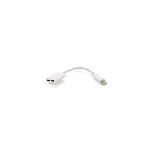 Переходник Lightning M to 2xLightning F 0.05m white Voltronic (J008/2L)