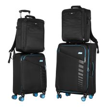 Набор чемоданов 2E Trek (M+S), чорні (2E-SPE-TREK-SET4-BK)