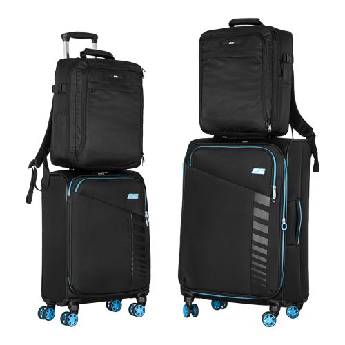 Набір валіз 2E Trek (M+S), чорні (2E-SPE-TREK-SET4-BK)