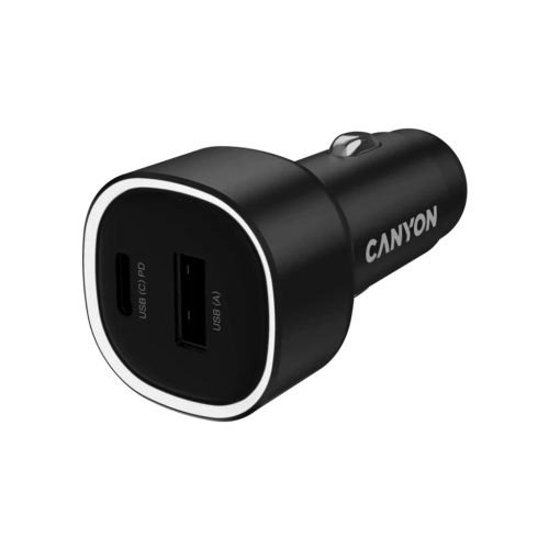 Зарядний пристрій Canyon 1xUSB + 1xUSB-C PD85W black (CNE-CCABR8AC)