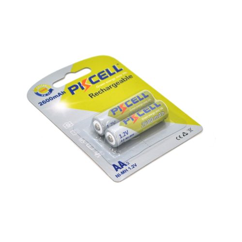 Аккумулятор AA R6 2600mAh 1.2V NiMH Rechargeable Battery, 2шт/бл PkCell (PC/AA2600-2B)