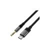 Кабель мультимедийный USB-C to 3.5mm M 0.15m black Acefast (6974316285274) - Изображение 1